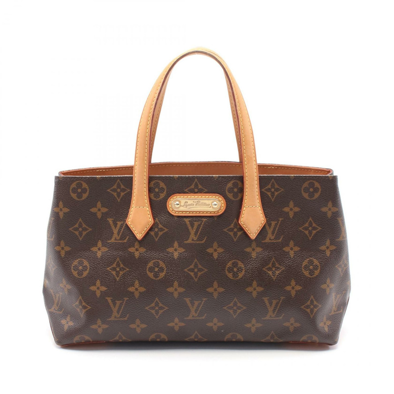 LOUIS VUITTON Wilsher PM 手提包 M45643 字母帆布皮革二手女士 LV-0