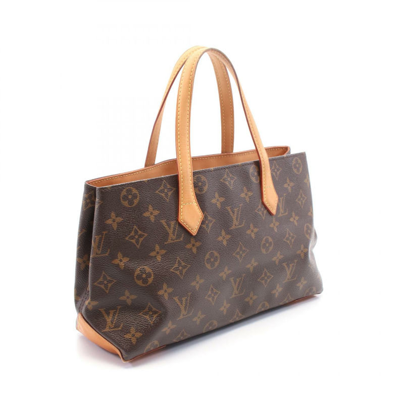 LOUIS VUITTON Wilsher PM 手提包 M45643 字母帆布皮革二手女士 LV-1