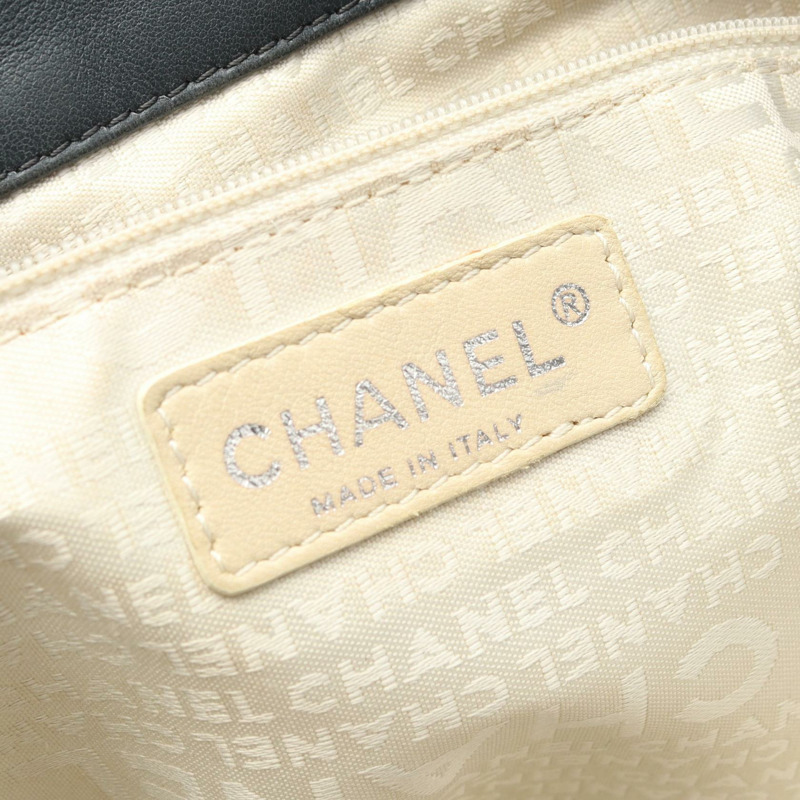 CHANEL 肩背包 帆布 稀有皮革 藍色 二手 女士-3