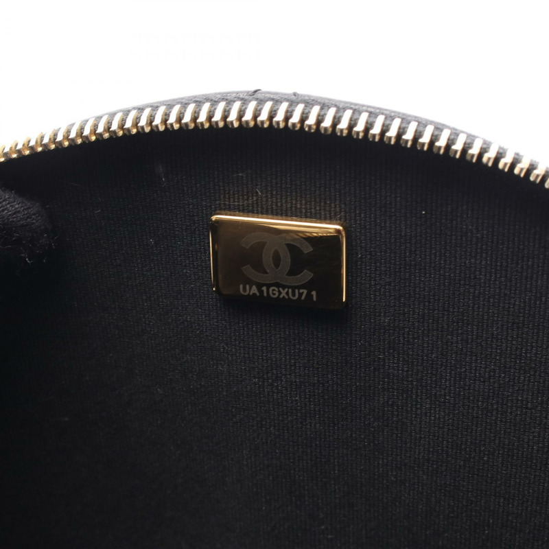 CHANEL Matelasse 鏈條單肩包 羔羊皮 綿羊皮 黑色 二手 女士 GHW-4