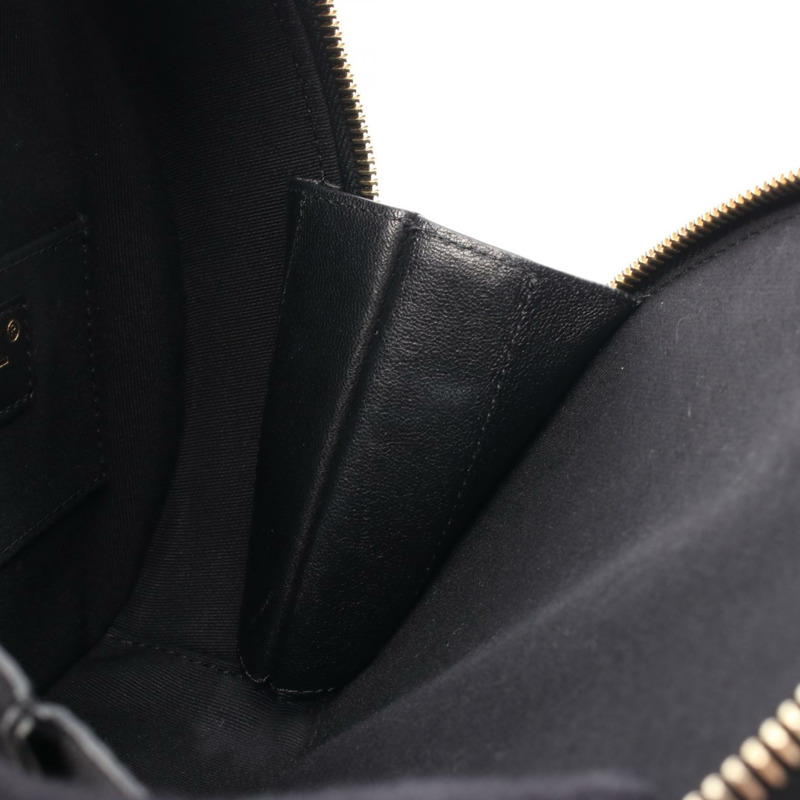 CHANEL Matelasse 鏈條單肩包 羔羊皮 綿羊皮 黑色 二手 女士 GHW-5