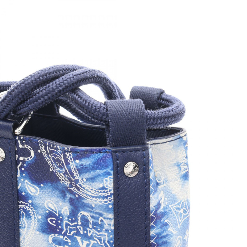 LOUIS VUITTON Randonnee PM 單肩包 M20562 Monogram Bandana 藍色二手 LV-5