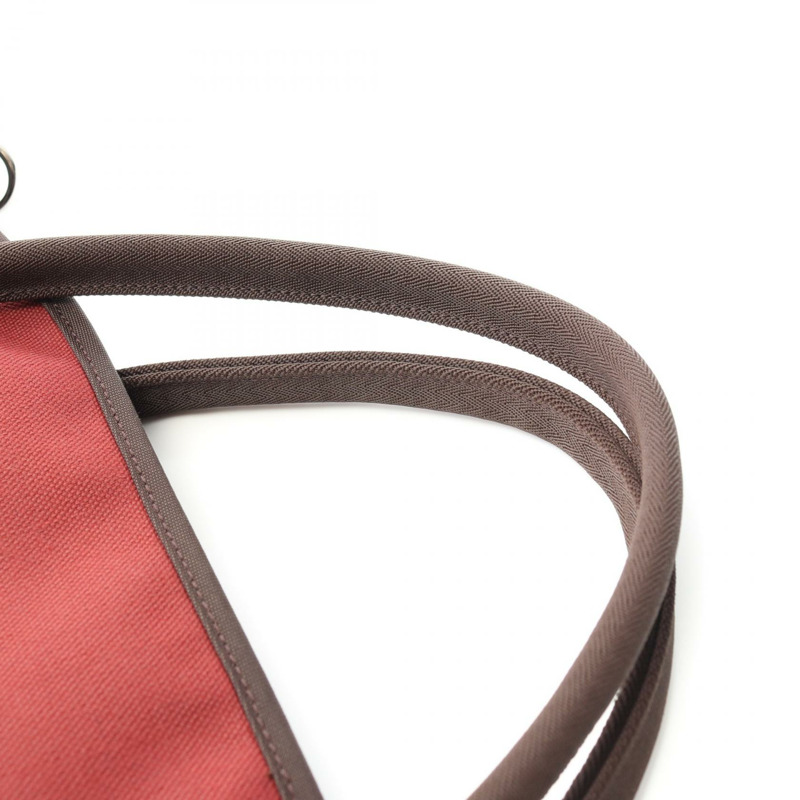 HERMES Sac de Pansage Tote 單肩包 B Toile V 型帆布 Rouge H 二手 SHW-6