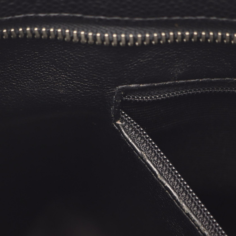 CHANEL Medallion 托特包 手提包 A01804 皮革粒面小牛皮黑色二手 SHW CC-5