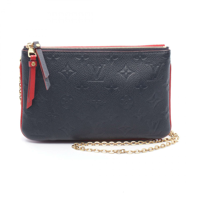 路易威登 Pochette 雙拉鍊單肩包 M63916 Monogram Empreinte-0