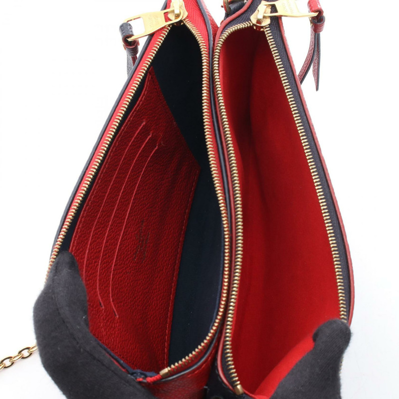 路易威登 Pochette 雙拉鍊單肩包 M63916 Monogram Empreinte-2