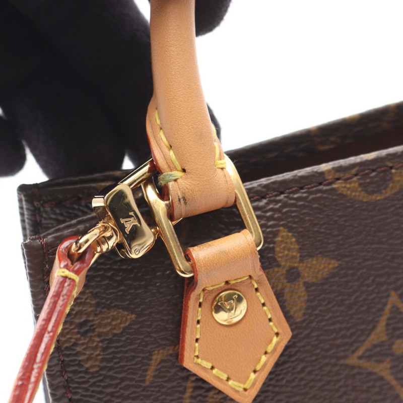 LOUIS VUITTON Petit Sac Plat 單肩包 手提包 M81295 Monogram 帆布 二手 女士-10