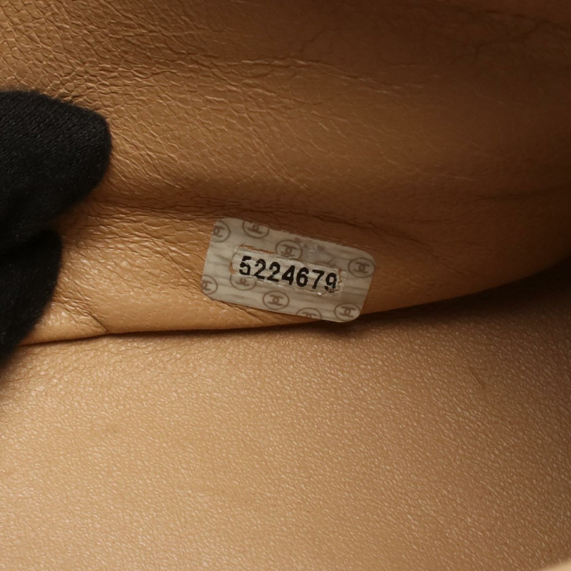 CHANEL Matelasse Paris 限量版雙翻蓋鏈條單肩包 小羊皮 米色-4