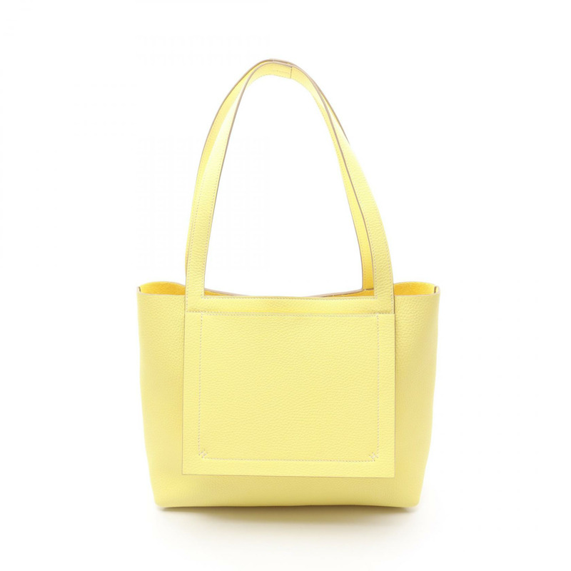 HERMES Cabasselier 31 單肩包 082201CA Clemence 皮革 Soufre 二手 W-0