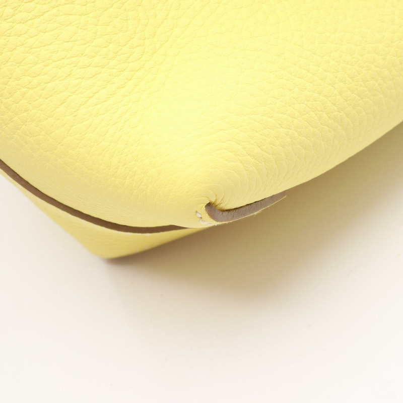 HERMES Cabasselier 31 單肩包 082201CA Clemence 皮革 Soufre 二手 W-5