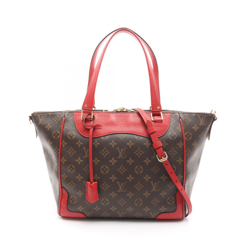 LOUIS VUITTON Estrella 中型單肩包 M51193 字母棕色紅色二手-0