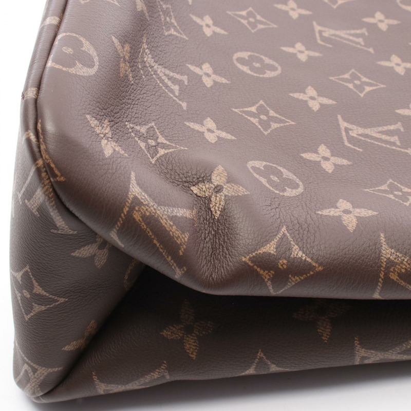LOUIS VUITTON 購物手提包 MM 肩背包 M13928 Monogram 皮革 棕色 二手-5