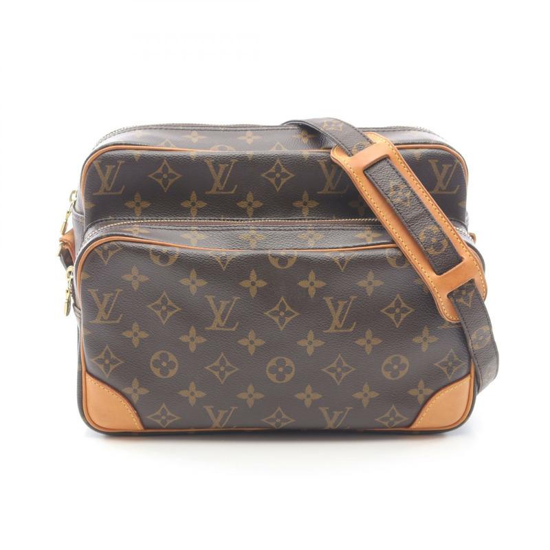 LOUIS VUITTON Nile 斜背包 M45244 Monogram 帆布 棕色 二手 LV-0