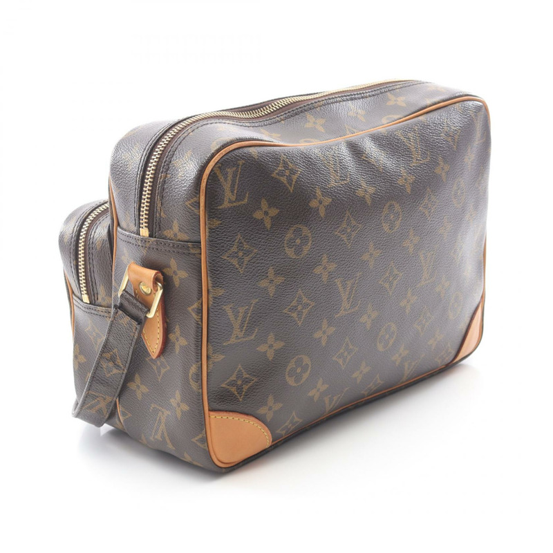LOUIS VUITTON Nile 斜背包 M45244 Monogram 帆布 棕色 二手 LV-1