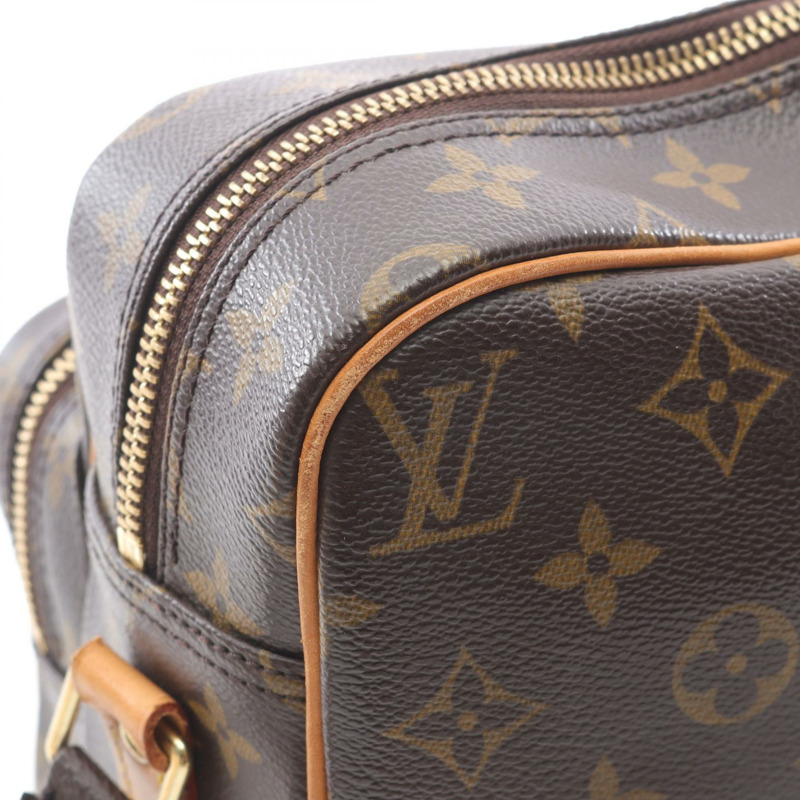LOUIS VUITTON Nile 斜背包 M45244 Monogram 帆布 棕色 二手 LV-7