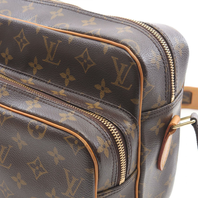 LOUIS VUITTON Nile 斜背包 M45244 Monogram 帆布 棕色 二手 LV-8