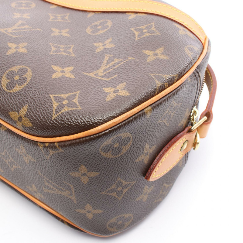 LOUIS VUITTON Blois 單肩包 M51221 Monogram 帆布皮革棕色二手女士-5
