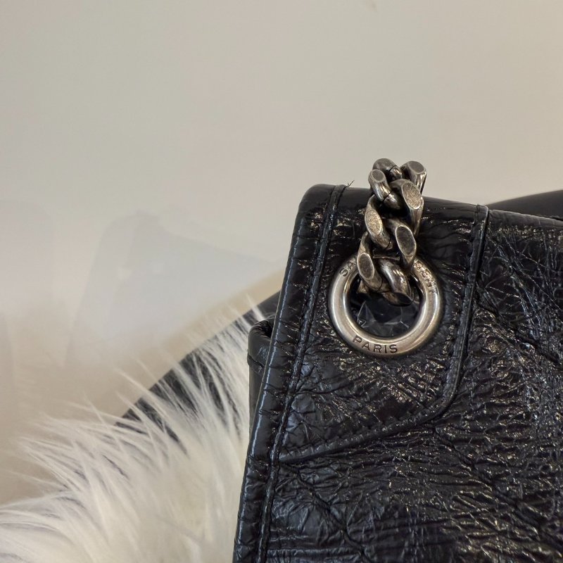 YSL niki 中號 黑銀 肩背包 斜背包-8