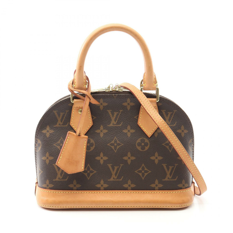 LOUIS VUITTON Alma BB 單肩包 手提包 M53152 字母帆布 二手 女士 LV-0