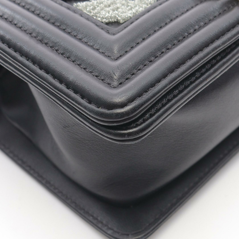 CHANEL Boy Chanel 小號鏈條單肩包 A67085 皮革面料 黑色多色-5