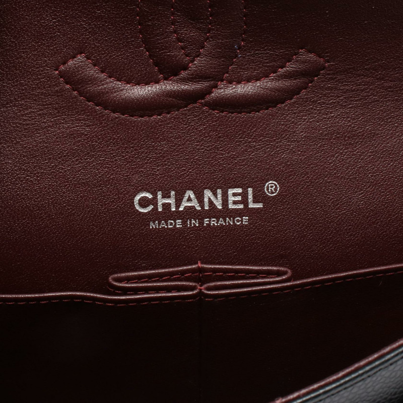CHANEL Matelasse 雙翻蓋鏈條單肩包 A01112 小牛皮 黑色 SHW 二手-3