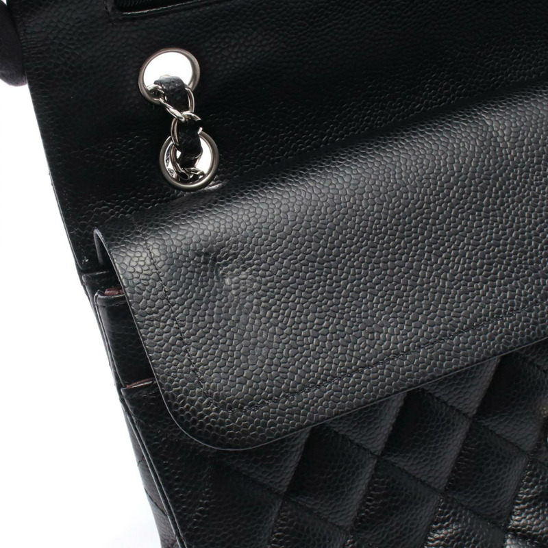 CHANEL Matelasse 雙翻蓋鏈條單肩包 A01112 小牛皮 黑色 SHW 二手-5