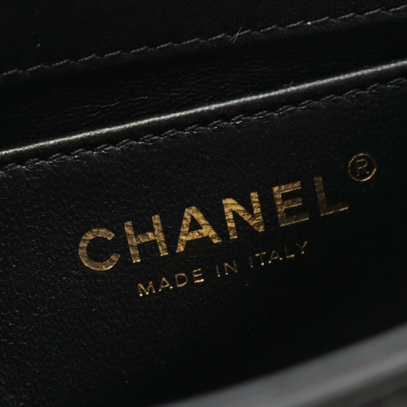 CHANEL Boy Chanel 小號單肩包 AS3350 小羊皮 黑色 二手 女款 GHW-3