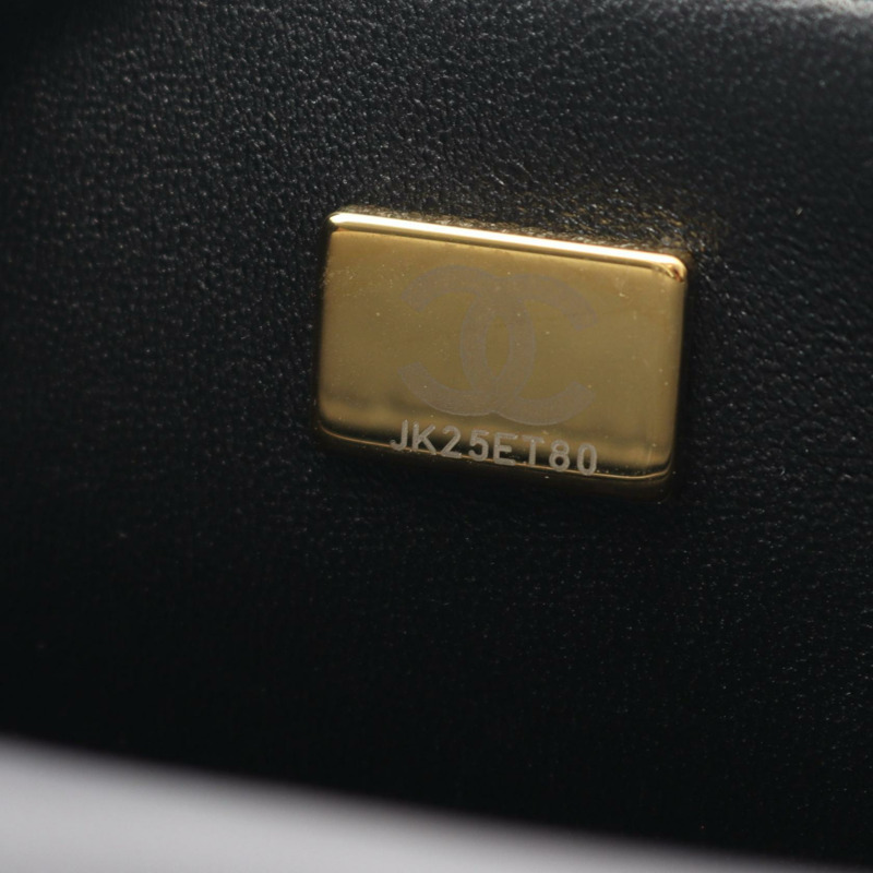 CHANEL Boy Chanel 小號單肩包 AS3350 小羊皮 黑色 二手 女款 GHW-4