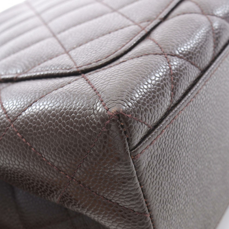 香奈兒 (CHANEL) Matelasse 手提包 A12397 小牛皮 棕色 金色五金 二手 女士-5