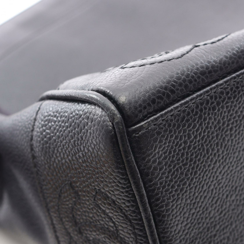 香奈兒三重 COCO 單肩托特包 小牛皮 黑色 二手 女款 GHW CC-5