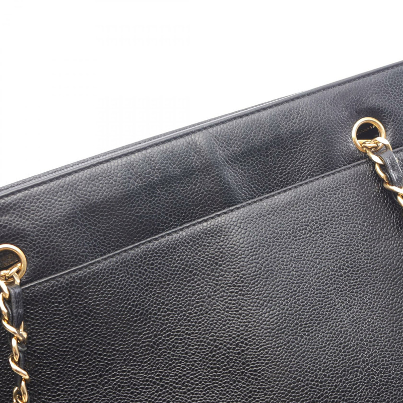 香奈兒三重 COCO 單肩托特包 小牛皮 黑色 二手 女款 GHW CC-9