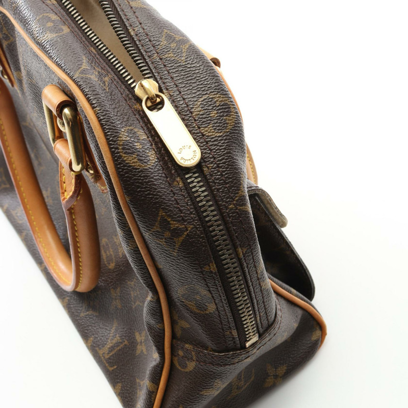 LOUIS VUITTON Manhattan PM 手提包 M40026 Monogram 帆布皮革棕色二手-9