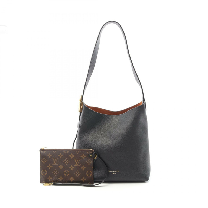 LOUIS VUITTON Low Key Hobo PM 單肩包 M25352 皮革 黑色 二手 女士 LV-0