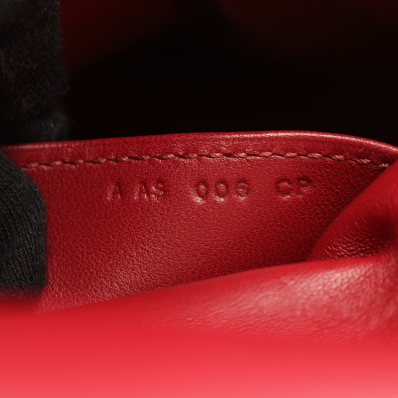 HERMES Toolbox 20 單肩包 手提包 Evercolor 皮革 紅色 二手 女款 SHW A-4