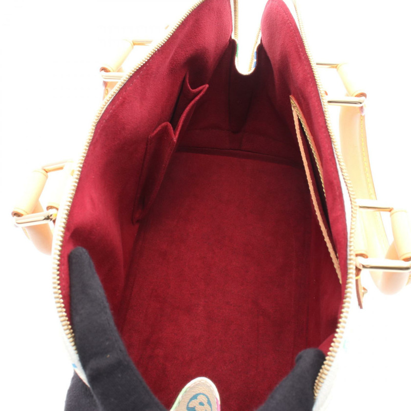 LOUIS VUITTON Alma 手提包 M92647 Monogram 多色帆布皮革白色二手-2