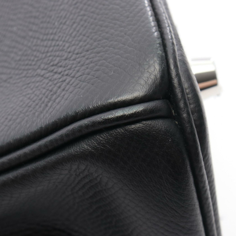 HERMES Birkin 30 手提包 Epsom 皮革 Epsom 黑色 二手 女款 SHW B-6
