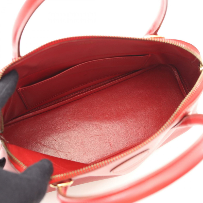 HERMES Bolide27 單肩包 手提包 盒狀小牛皮 Rouge vif 二手 女款 W GHW-2