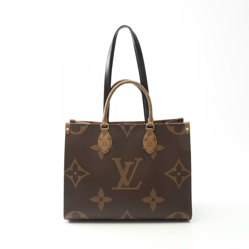 LOUIS VUITTON On the Go 中型單肩托特包 M45321 Monogram Giant Reverse 二手-0
