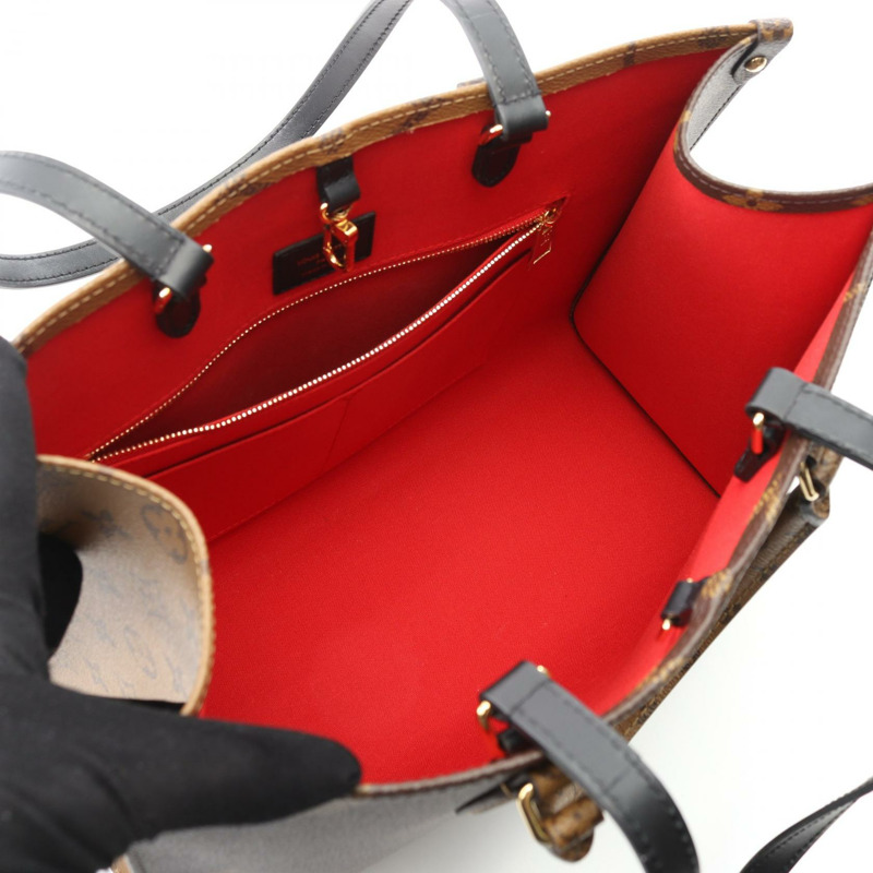 LOUIS VUITTON On the Go 中型單肩托特包 M45321 Monogram Giant Reverse 二手-2