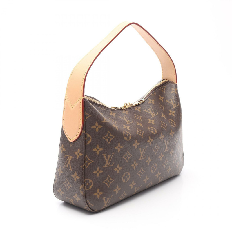 LOUIS VUITTON Slouchy PM 單肩包 M11952 Monogram 帆布皮革棕色二手-1