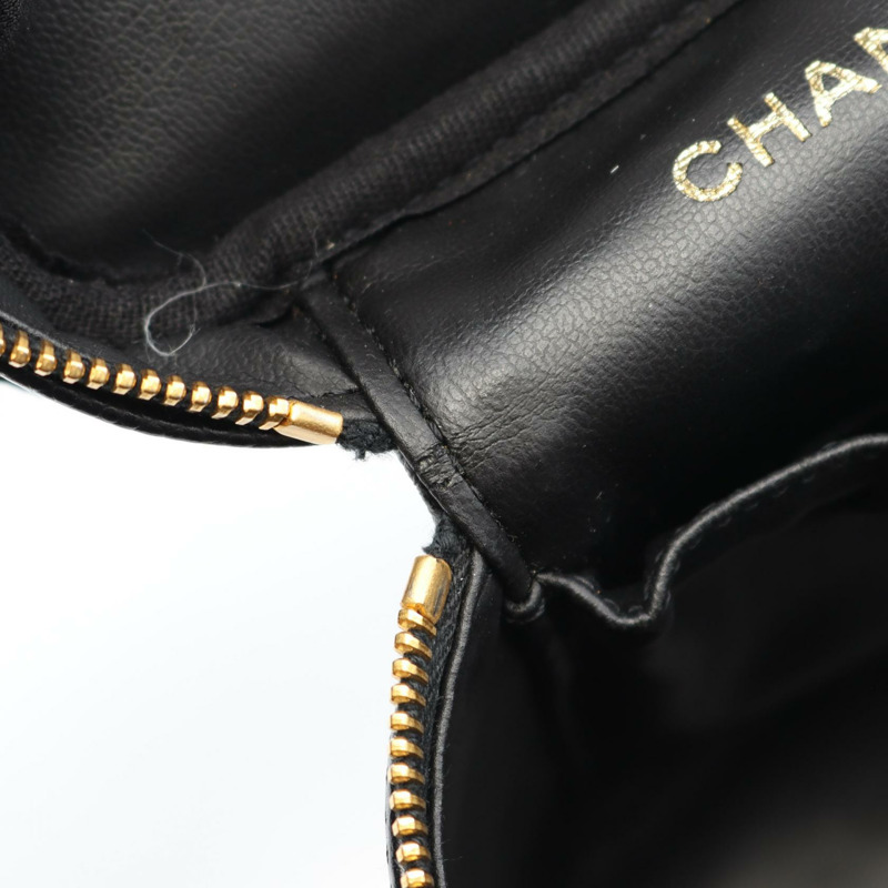 CHANEL CC Logo Vanity 手提包 小牛皮 黑色 GHW 二手 女款 Coco-5