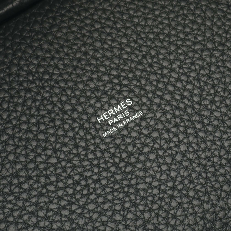 HERMES Picotin Lock PM 手提包 Clemence 皮革 綠色 Vert fonce 二手 K SHW-3