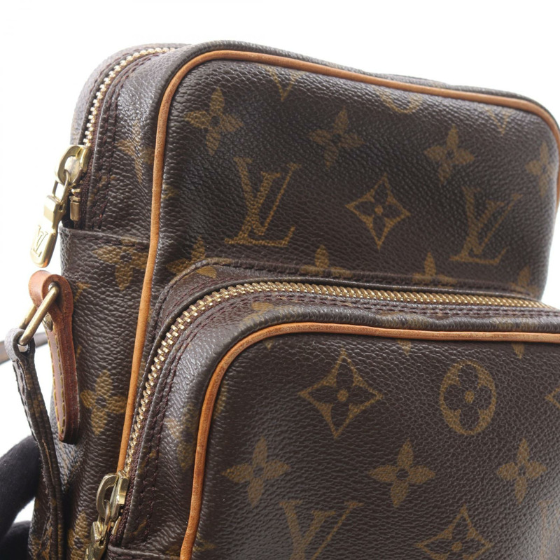 LOUIS VUITTON Amazon 斜背包 M45236 Monogram 帆布 棕色 二手 LV-11