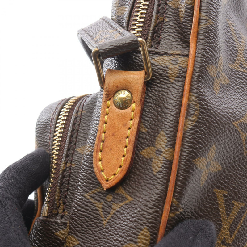 LOUIS VUITTON Amazon 斜背包 M45236 Monogram 帆布 棕色 二手 LV-13