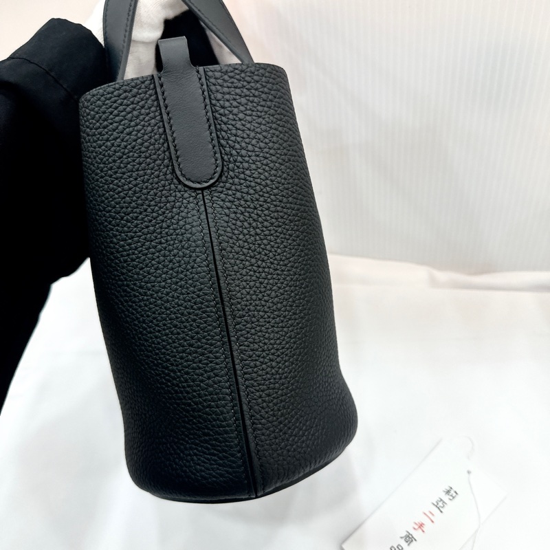 莉亞精品♡ Hermes豬鼻子菜籃 黑 B刻 99新-5