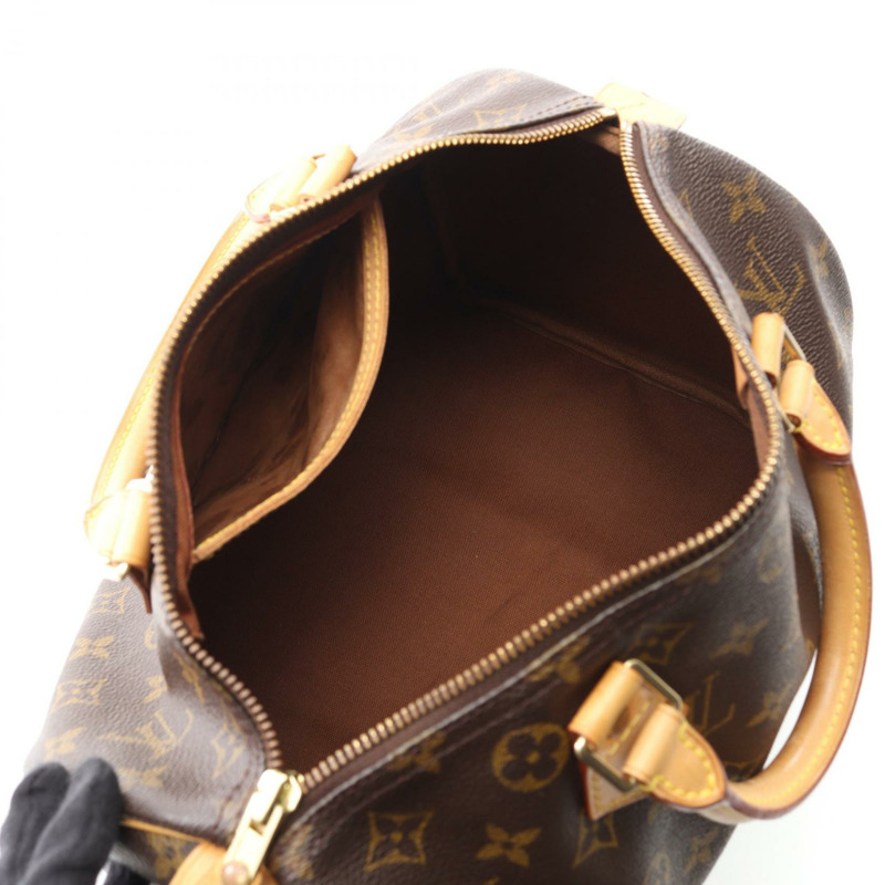 LOUIS VUITTON Speedy 30 手提包 M41526 Monogram 帆布皮革棕色二手 LV-2