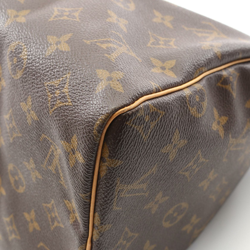LOUIS VUITTON Speedy 30 手提包 M41526 Monogram 帆布皮革棕色二手 LV-8