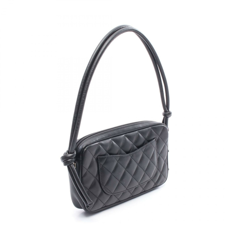 CHANEL Cambon 系列 手袋 皮革 黑色 二手 女款 SHW COCO CC-1