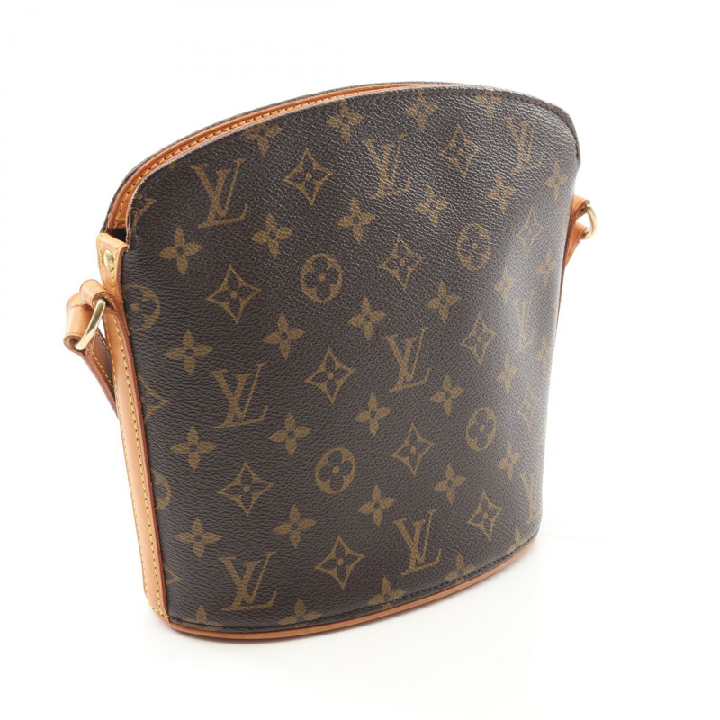 LOUIS VUITTON Drouot 單肩包 M51290 Monogram 帆布 棕色 二手 女士 LV-1