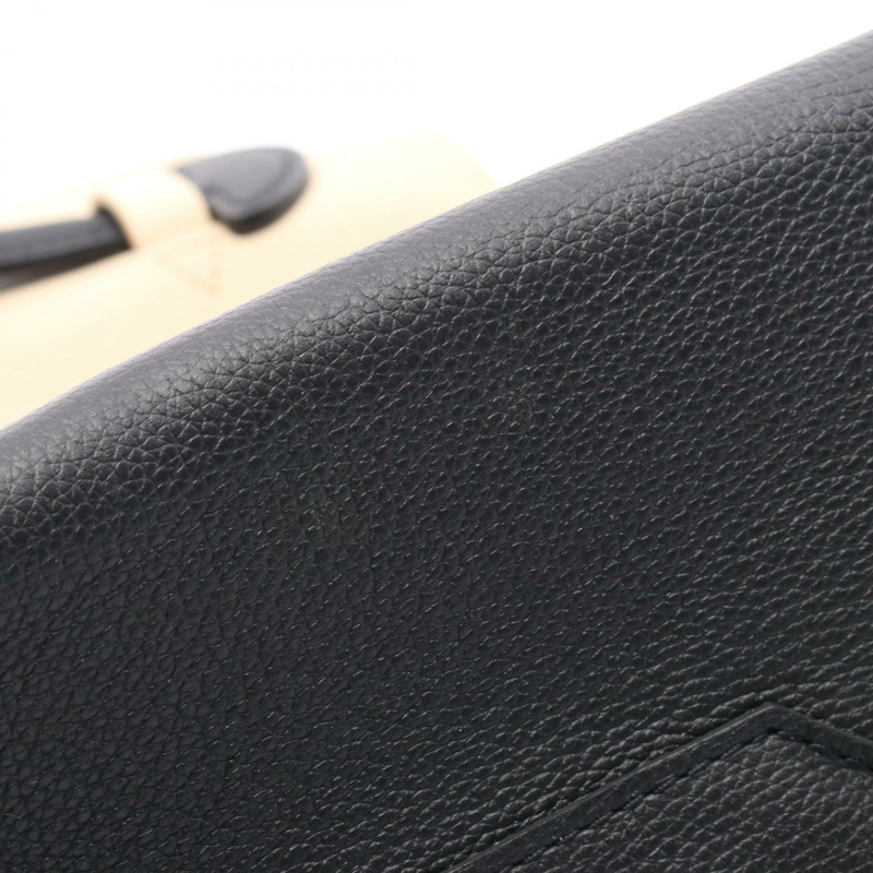 LOUIS VUITTON Lockme MM 手提包 M50191 皮革 Vanille Noir 二手女士 LV-10
